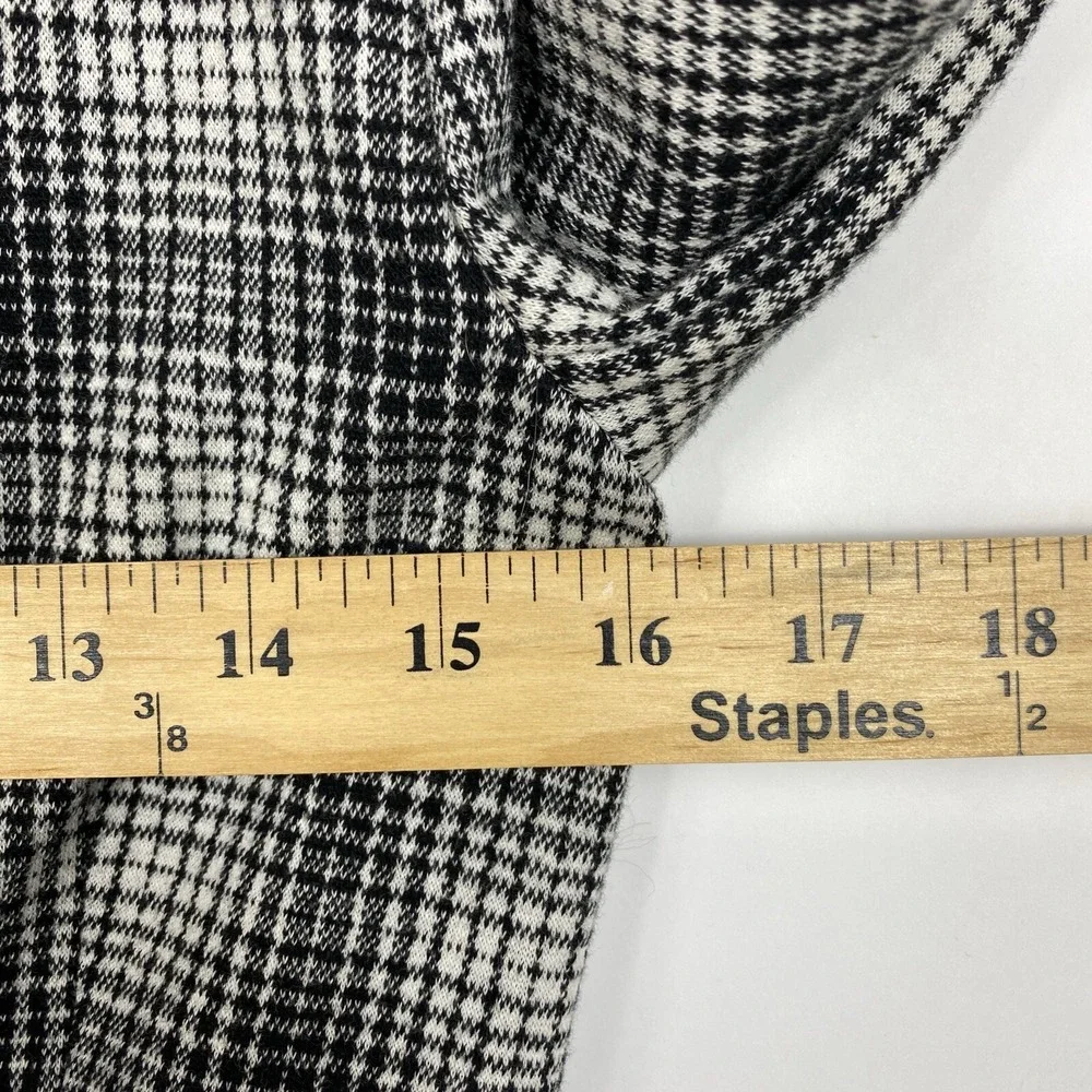 Maeve Anthropologie Womens Black Plaid Single Button Blazer Size XXS Preppy‎